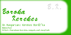 boroka kerekes business card